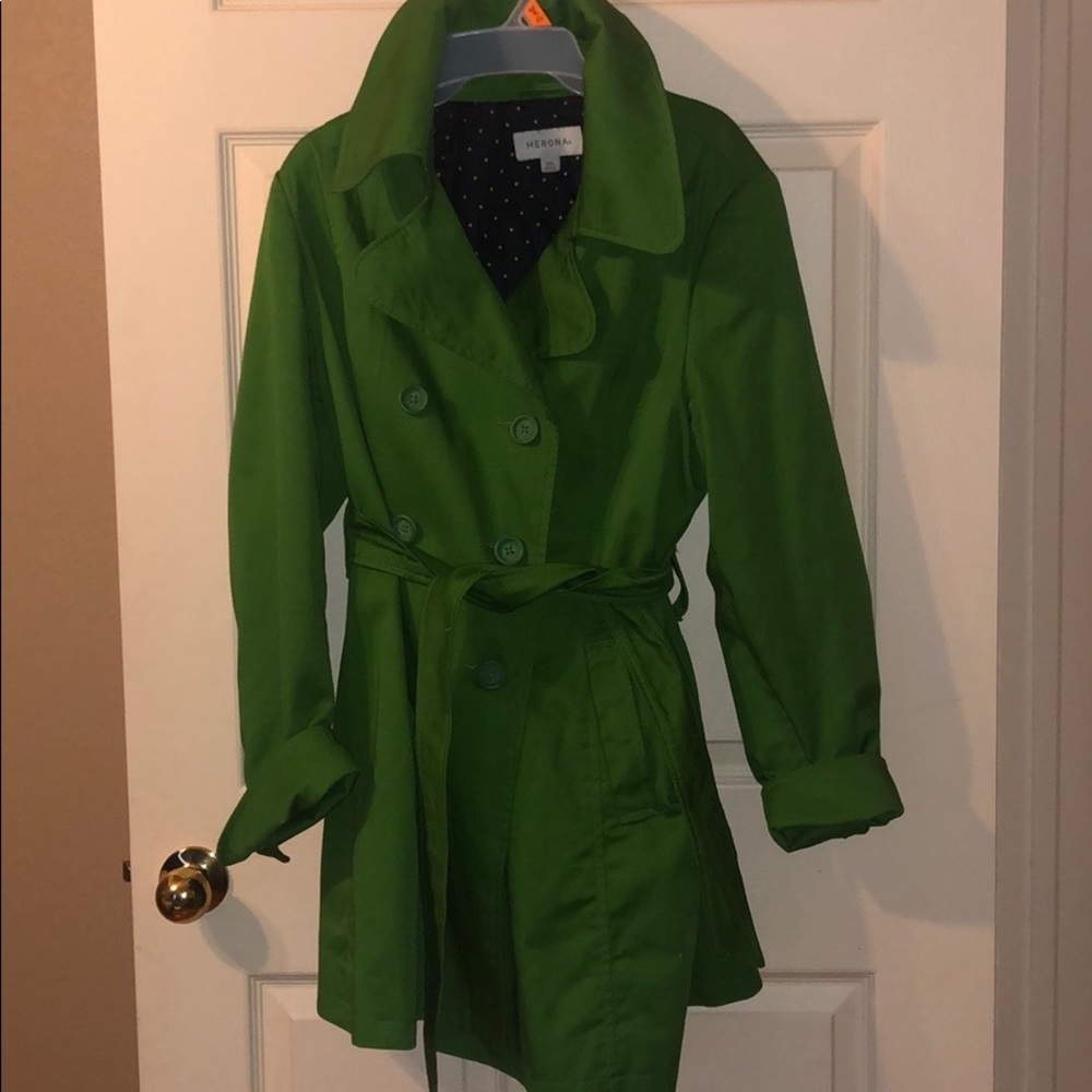 Green Trench Pea Coat